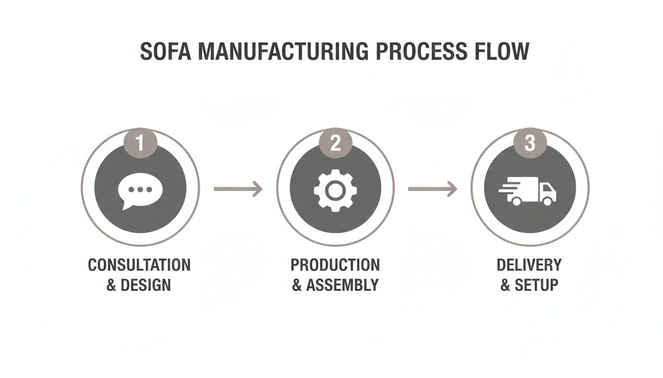 Infographic about custom sofa manufacturers
