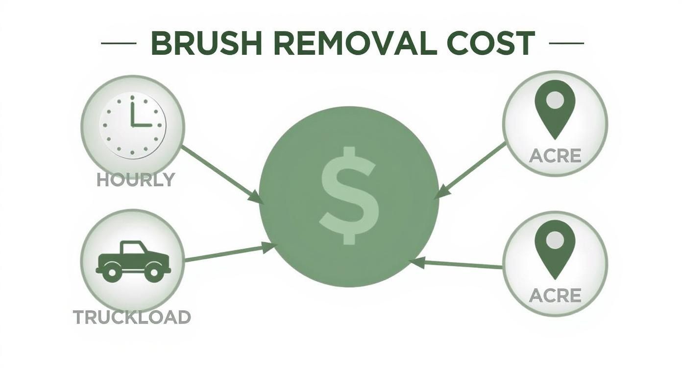 Infographic about brush removal cost
