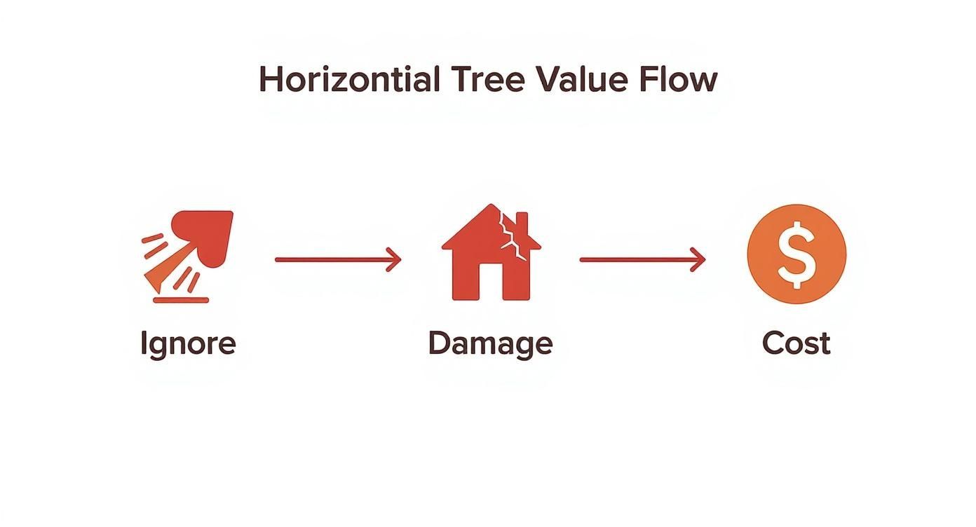 Infographic about protecting trees during construction