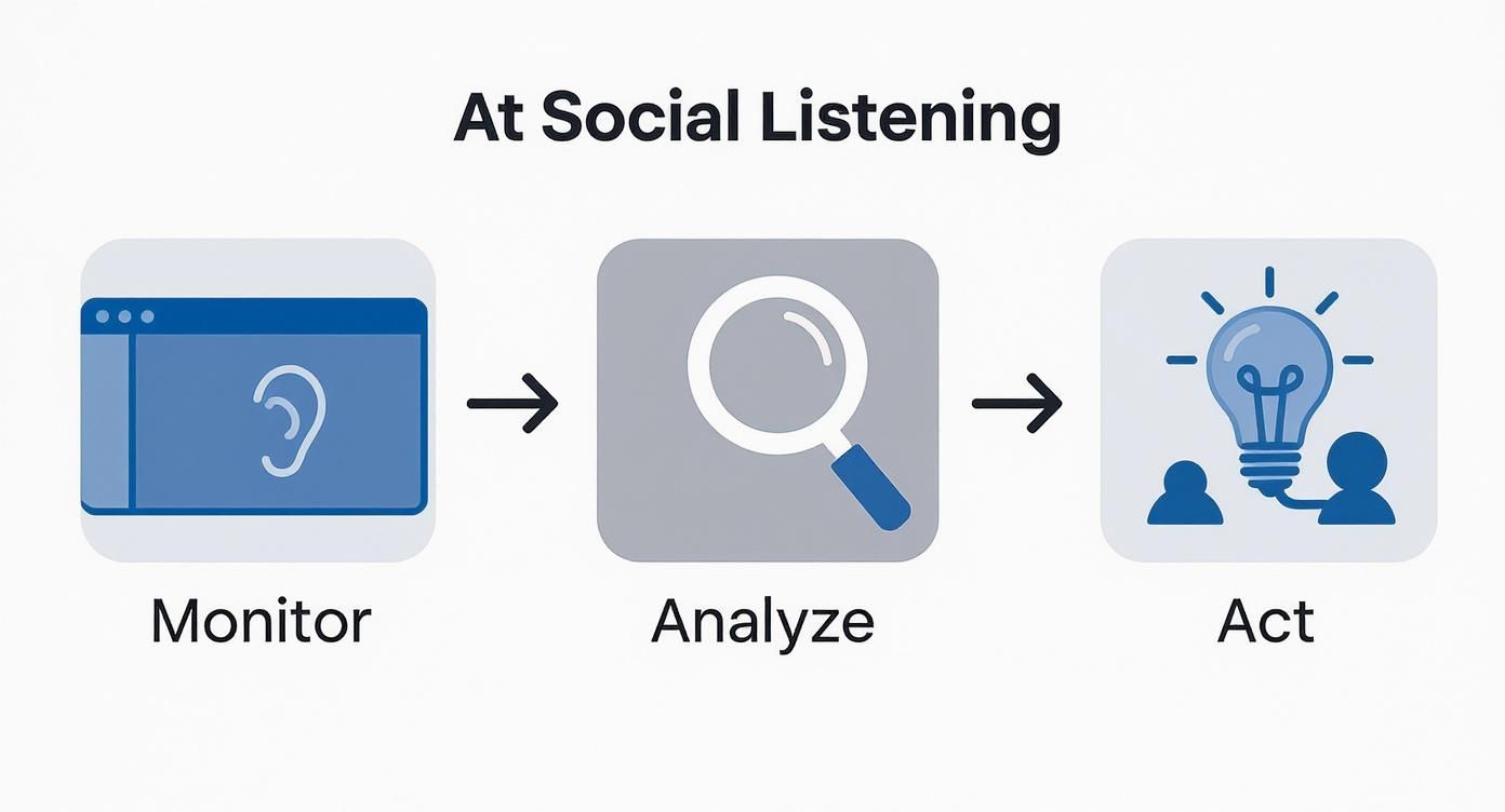 Infographic about social media listening
