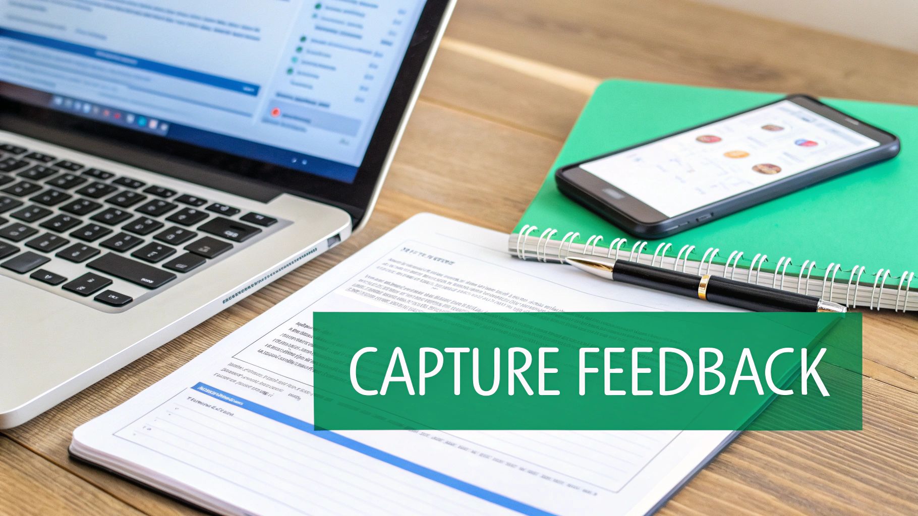 An overhead shot of people collaborating around a table, mapping out a customer journey with sticky notes and charts.