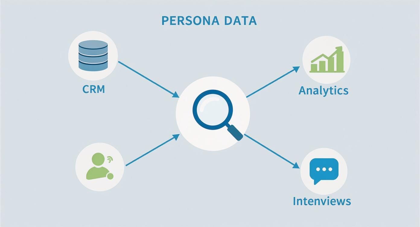 Infographic about how to create buyer personas