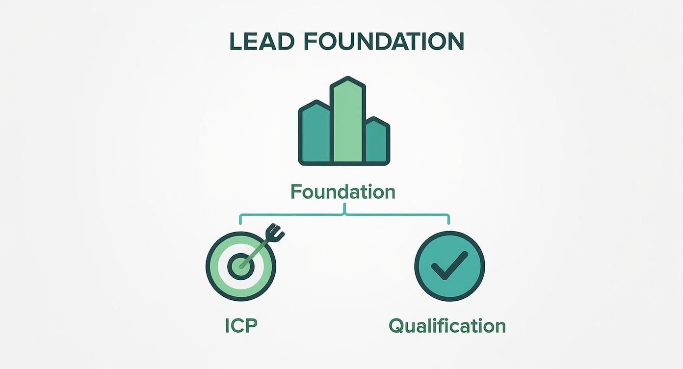 Infographic about how to find sales leads