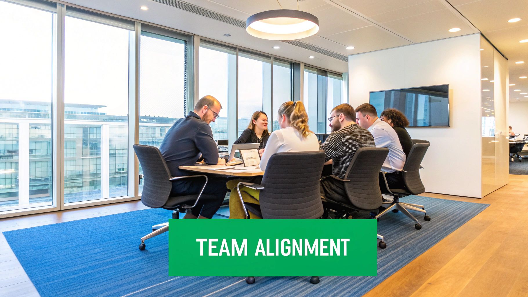 Infographic showing the alignment of sales and marketing teams on lead definitions