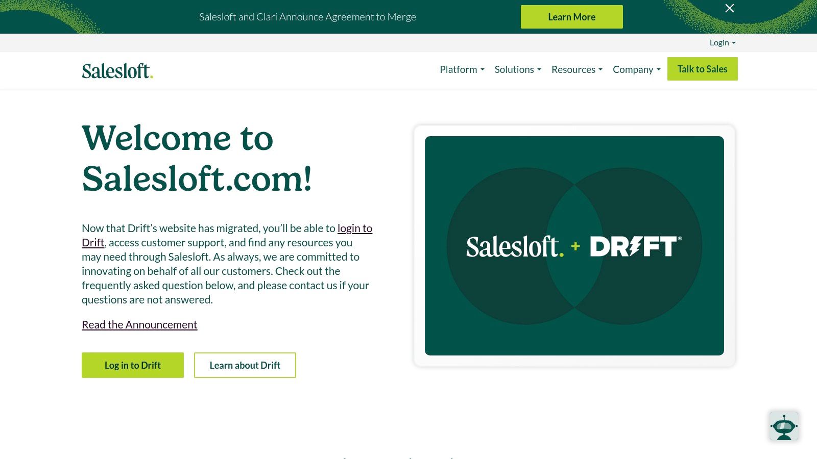 Drift (Conversational Marketing/Chat)
