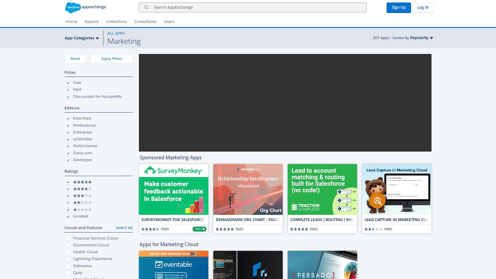 Salesforce AppExchange — Marketing/Lead Gen Apps