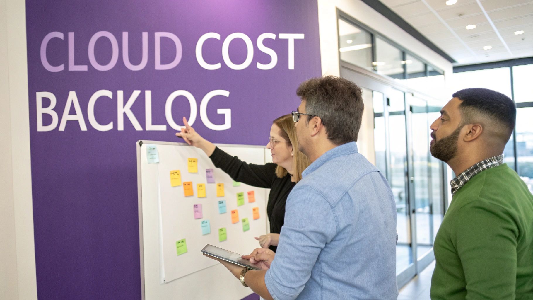 Diverse team collaborates ></p>
<h2 id=