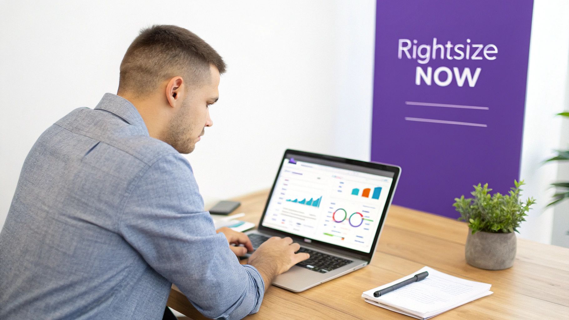 Young man working ></p>
<p>The primary benefit of resizing is achieving a state of 'rightsizing'—ensuring your infrastructure is perfectly tuned to its workload. This practice goes beyond mere cost reduction; it's about building a system that is both responsive and reliable. By downsizing over-provisioned instances, you eliminate payment for unused resources, a direct impact on your bottom line. Scaling up an underpowered instance ensures your application can handle demand without performance degradation. This flexibility is a core tenet of a solid <a href=