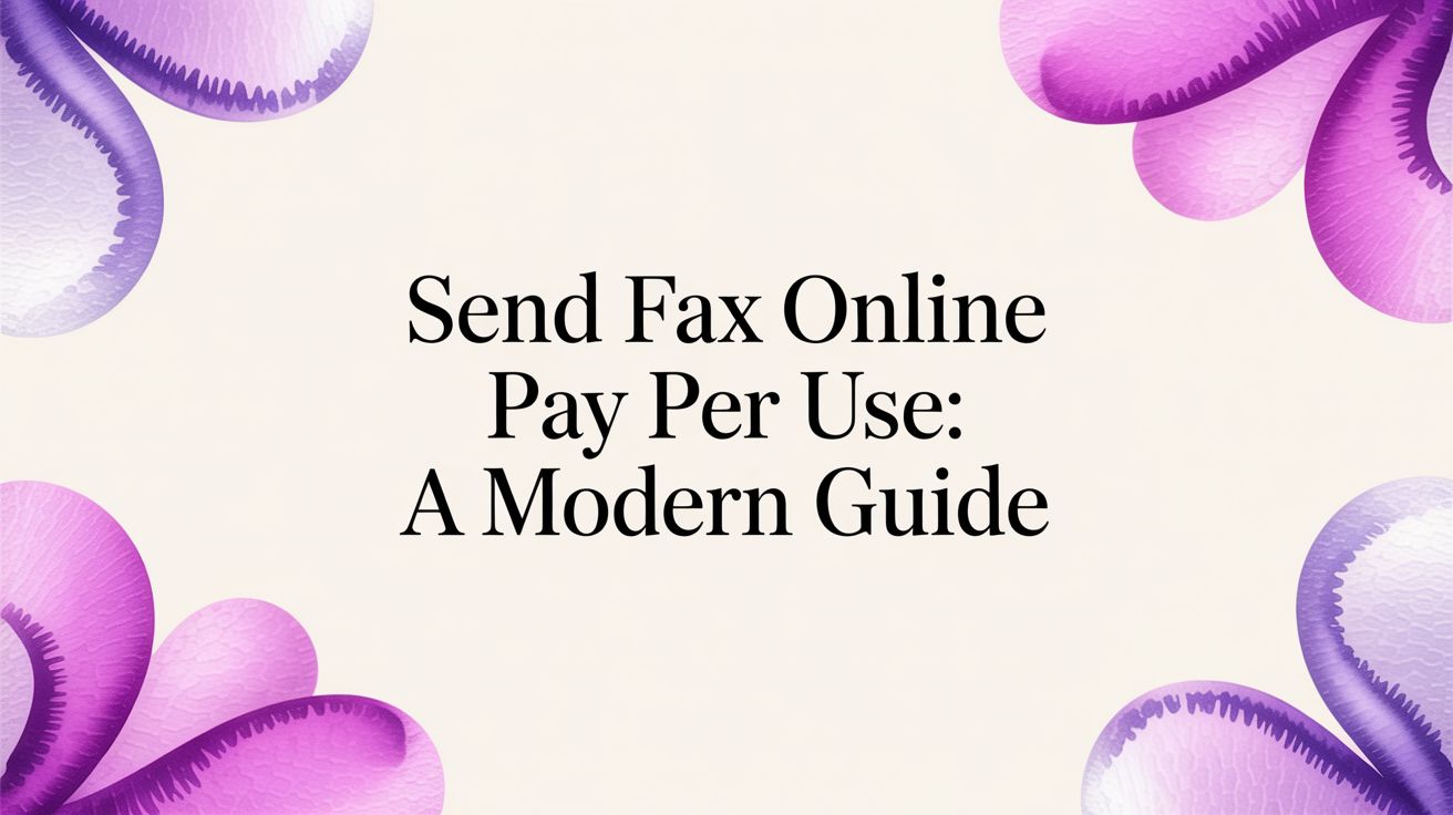 Send Fax Online Pay Per Use: A Modern Guide