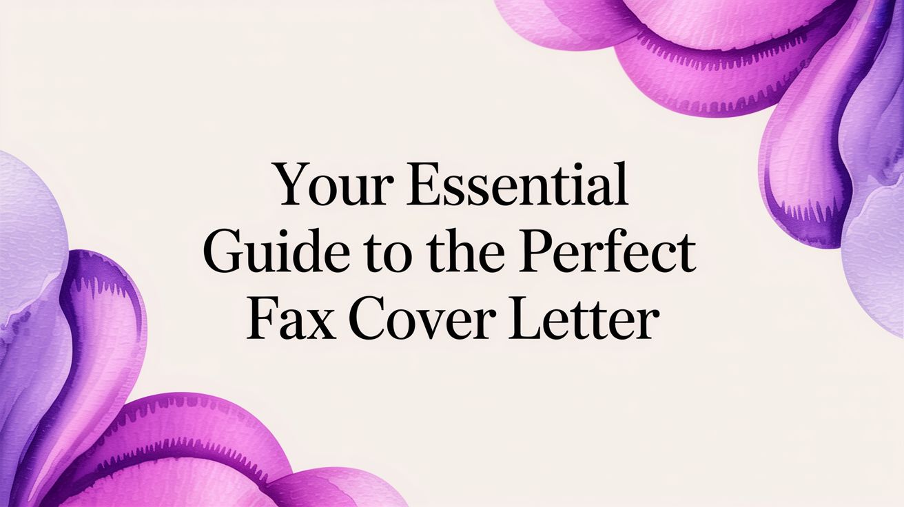 Your Essential Guide to the Perfect Fax Cover Letter