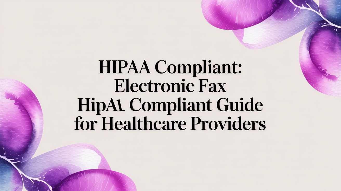 A Modern Guide to Secure Electronic Faxing for Professionals