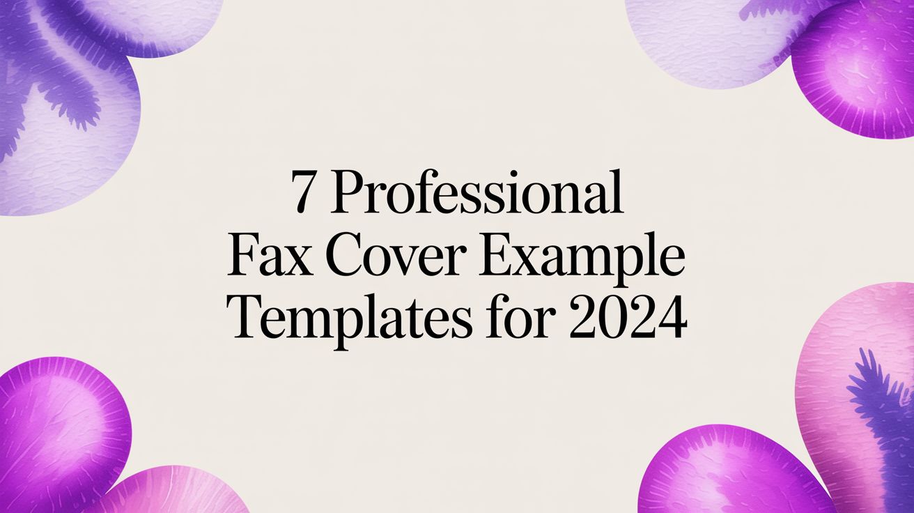 7 Professional Fax Cover Example Templates for 2024