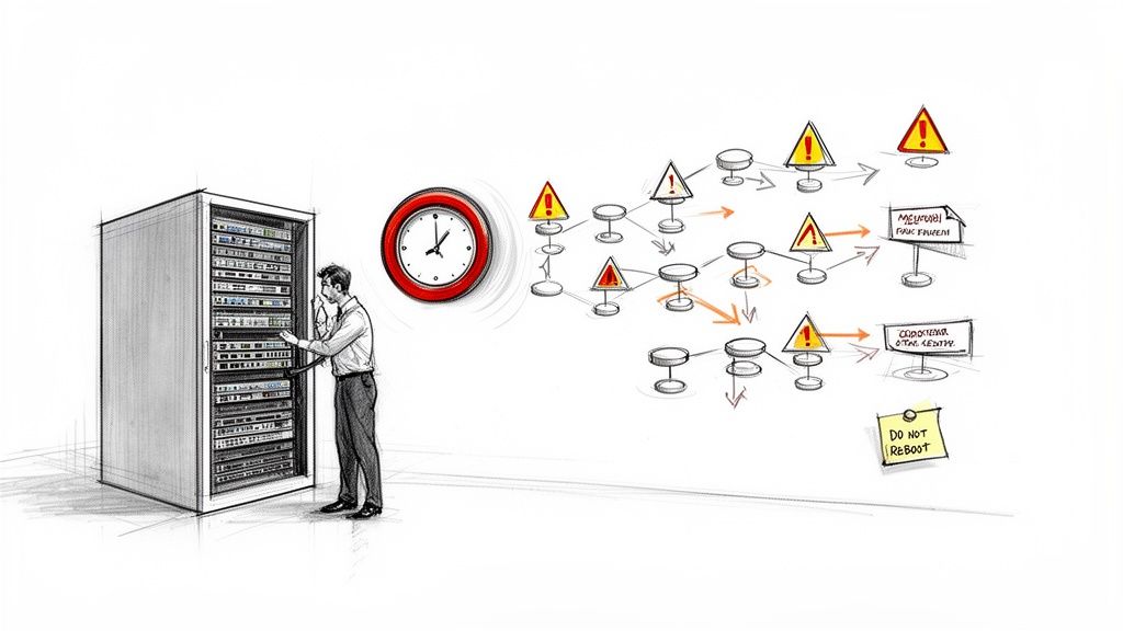 A technician works ></p>
<h2 id=