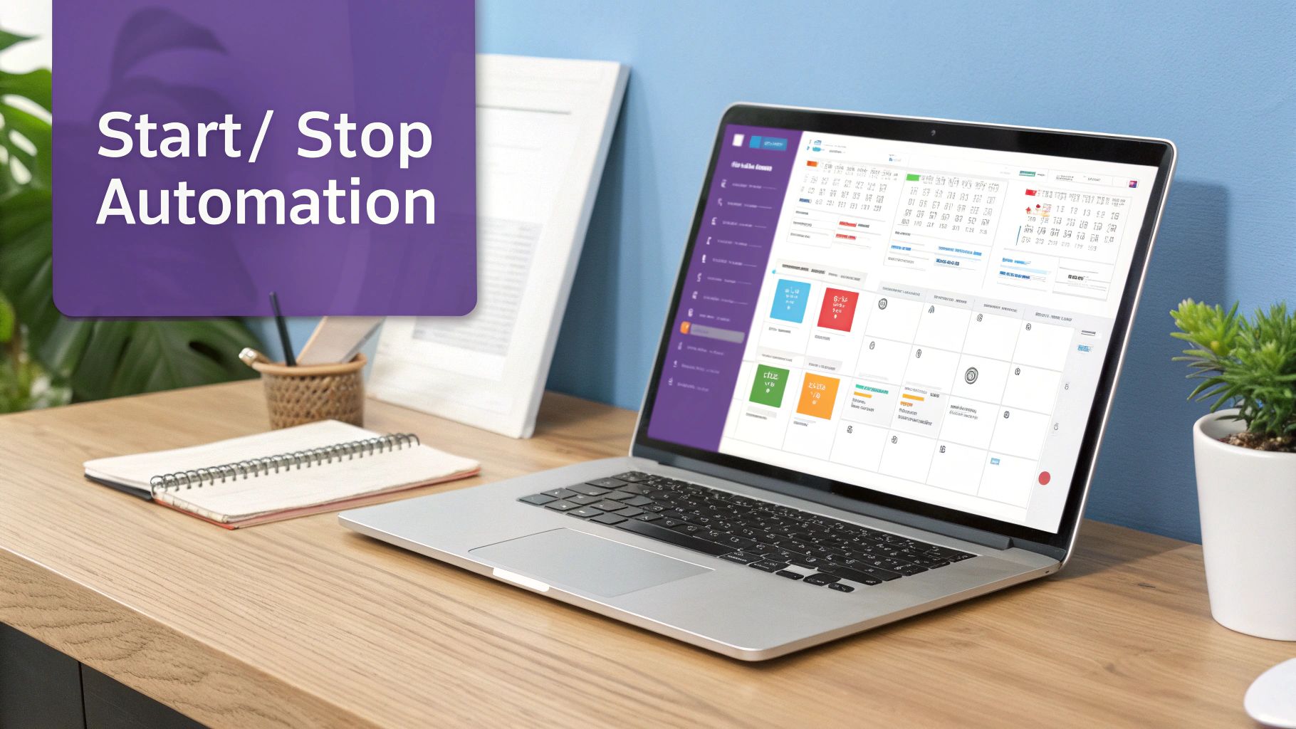 Laptop displaying automation software ></p>
<h2 id=