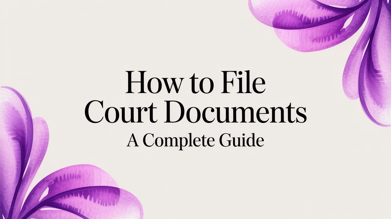 How to File Court Documents A Complete Guide