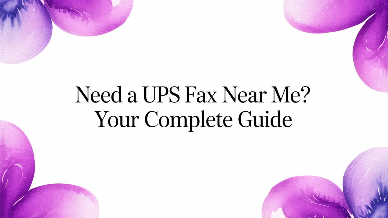 Need a UPS Fax Near Me? Here's the Smarter Alternative