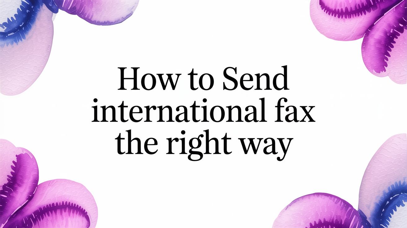 How to Send an International Fax the Easy Way