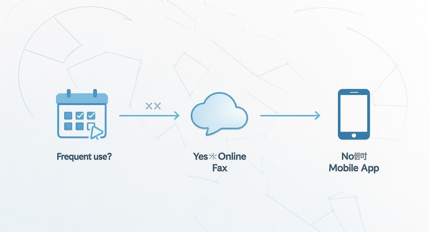 Infographic about faxing without a landline