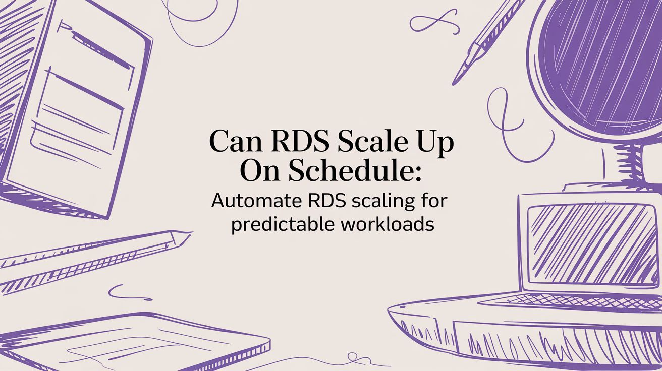 Can RDS Scale Up >
<p>Yes, you <strong>can absolutely scale Amazon RDS instances on a schedule</strong>, but it requires a custom solution. Amazon RDS doesn't offer a native, built-in scheduler for changing instance sizes at specific times. The standard approach involves combining AWS services like <a href=