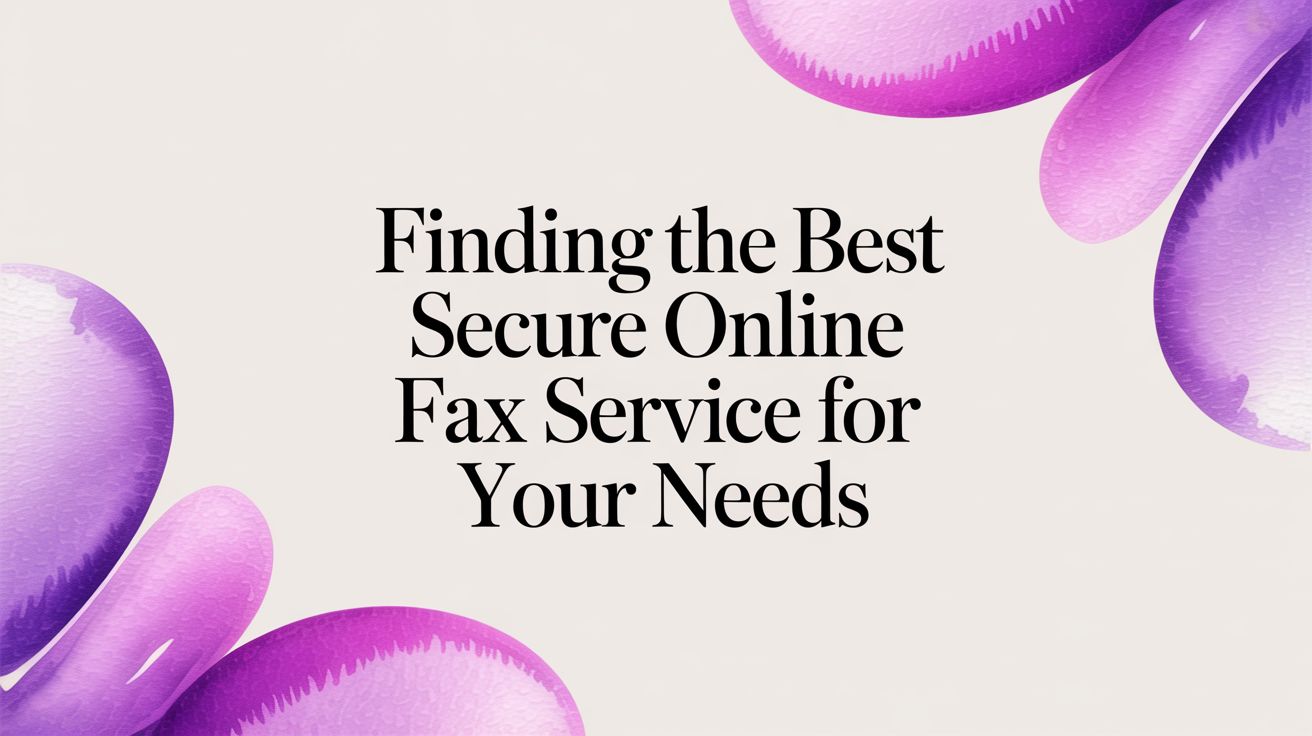 Finding the Best Secure Online Fax Service for Your Needs