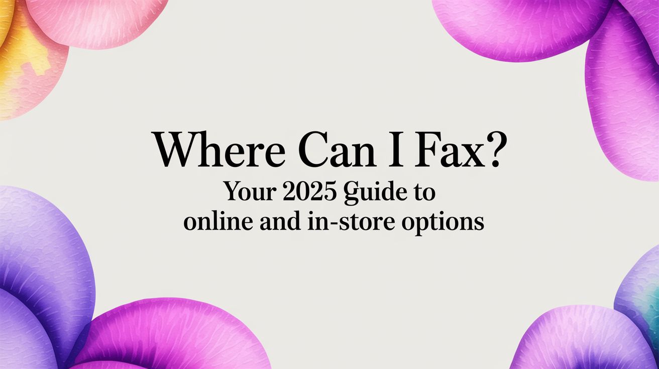 Where Can I Fax? Your 2025 Guide to Online and In-Store Options