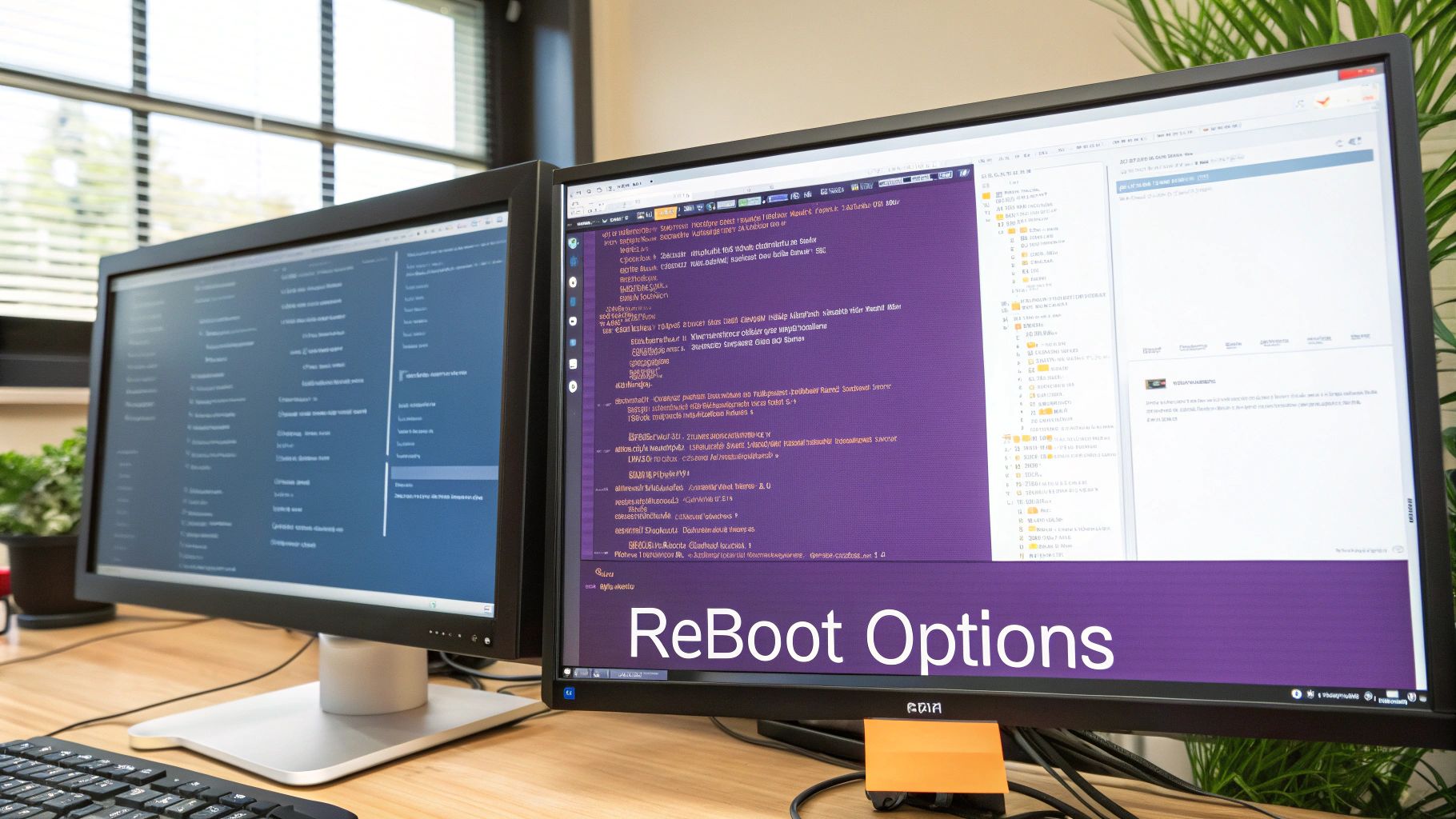 Two computer monitors ></p>
<p>For DevOps professionals and system administrators managing infrastructure at scale, the AWS CLI is indispensable. The <code>reboot-instances</code> command allows you to target specific instances by their IDs, making it perfect for scripting repeatable maintenance tasks across an entire fleet of servers. This level of automation ensures consistency and reduces the potential for human error. For those who need to initiate a restart from within the instance itself, it's also useful to know how to <a href=