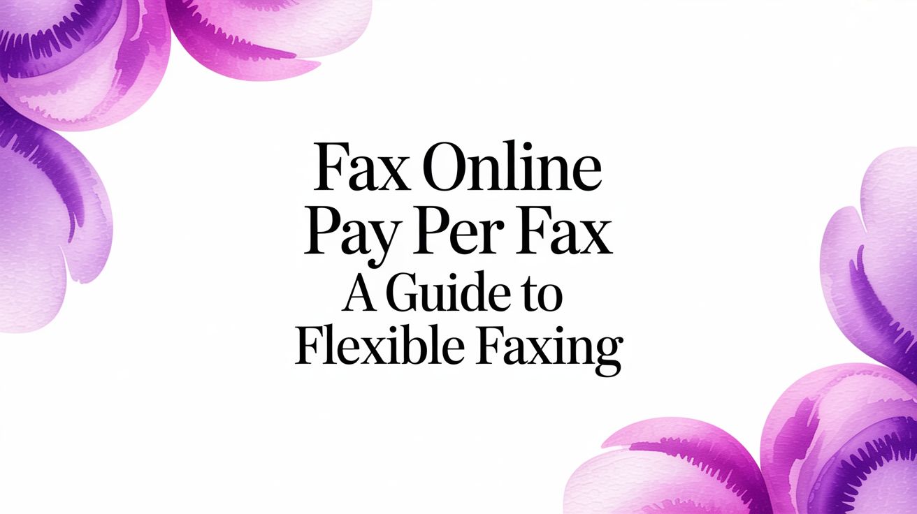 Fax Online Pay Per Fax: A Guide to Flexible Faxing