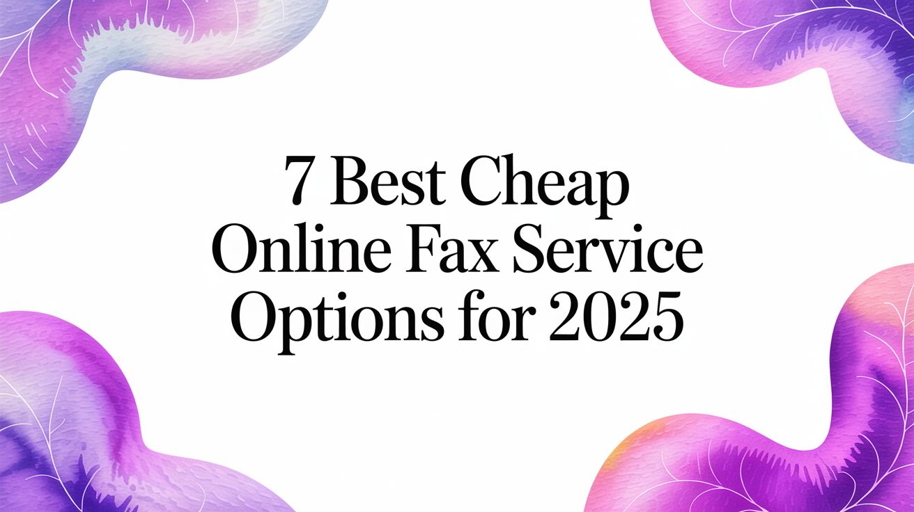 7 Best Cheap Online Fax Service Options for 2025