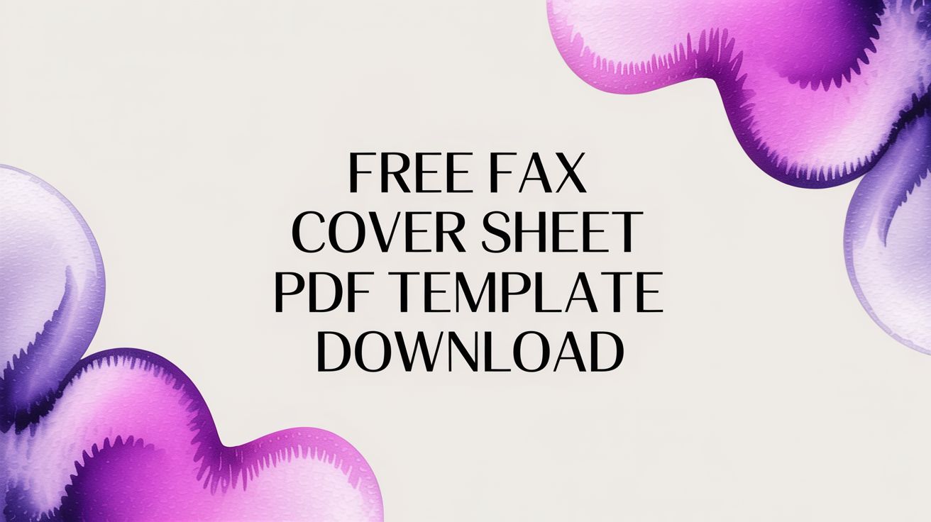 Free Fax Cover Sheet PDF Template Download