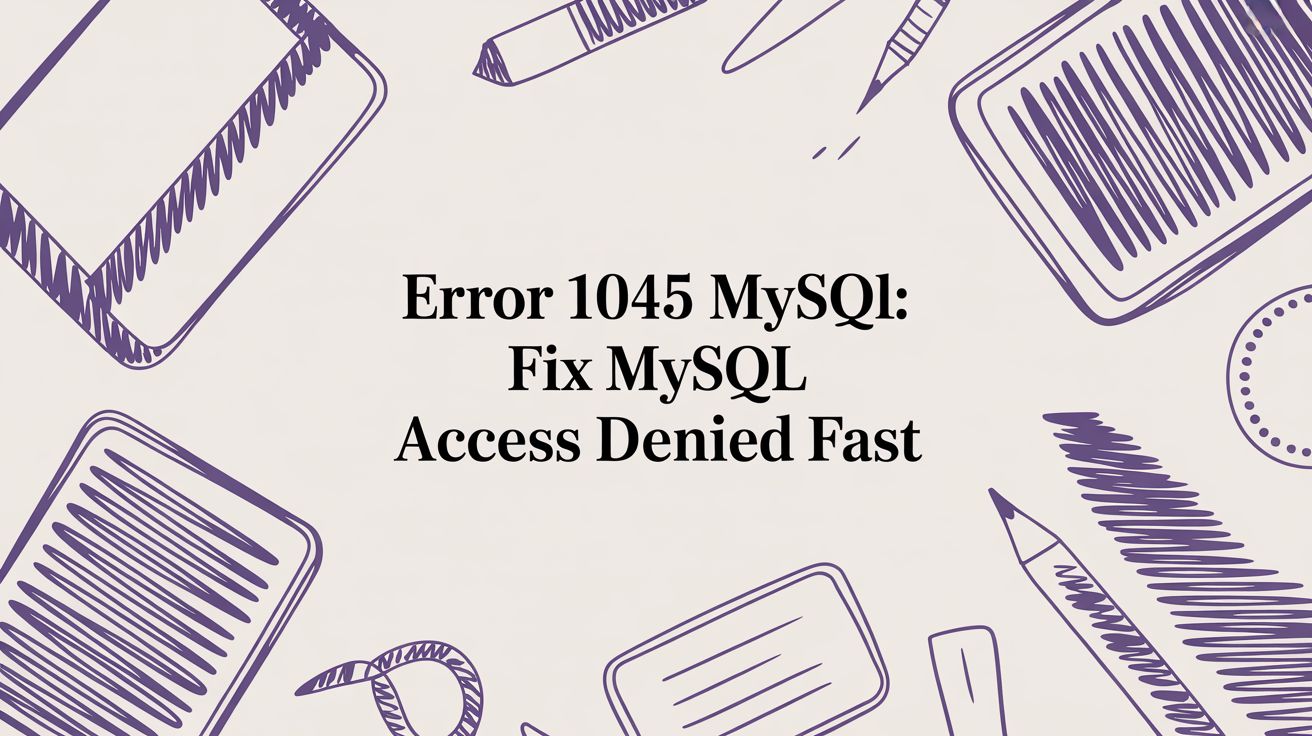 How to Fix MySQL Error 1045: Access Denied (A Step-by-Step Guide)