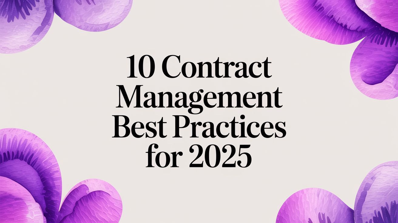 10 Contract Management Best Practices for 2025