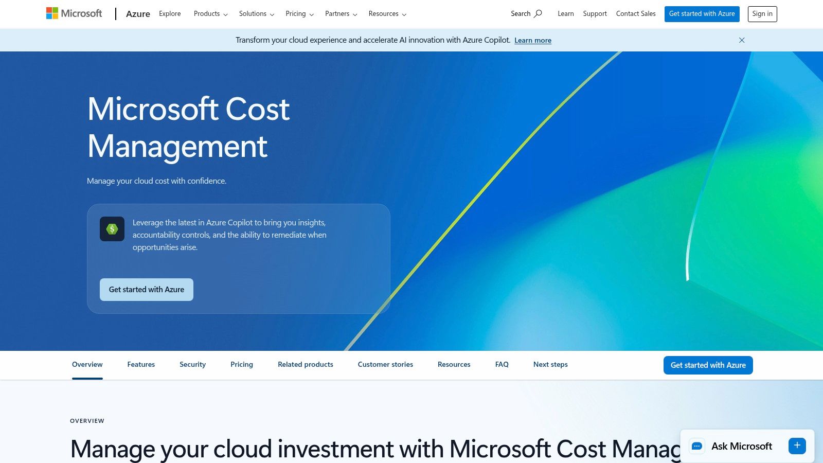 Microsoft Cost Management (Azure native)
