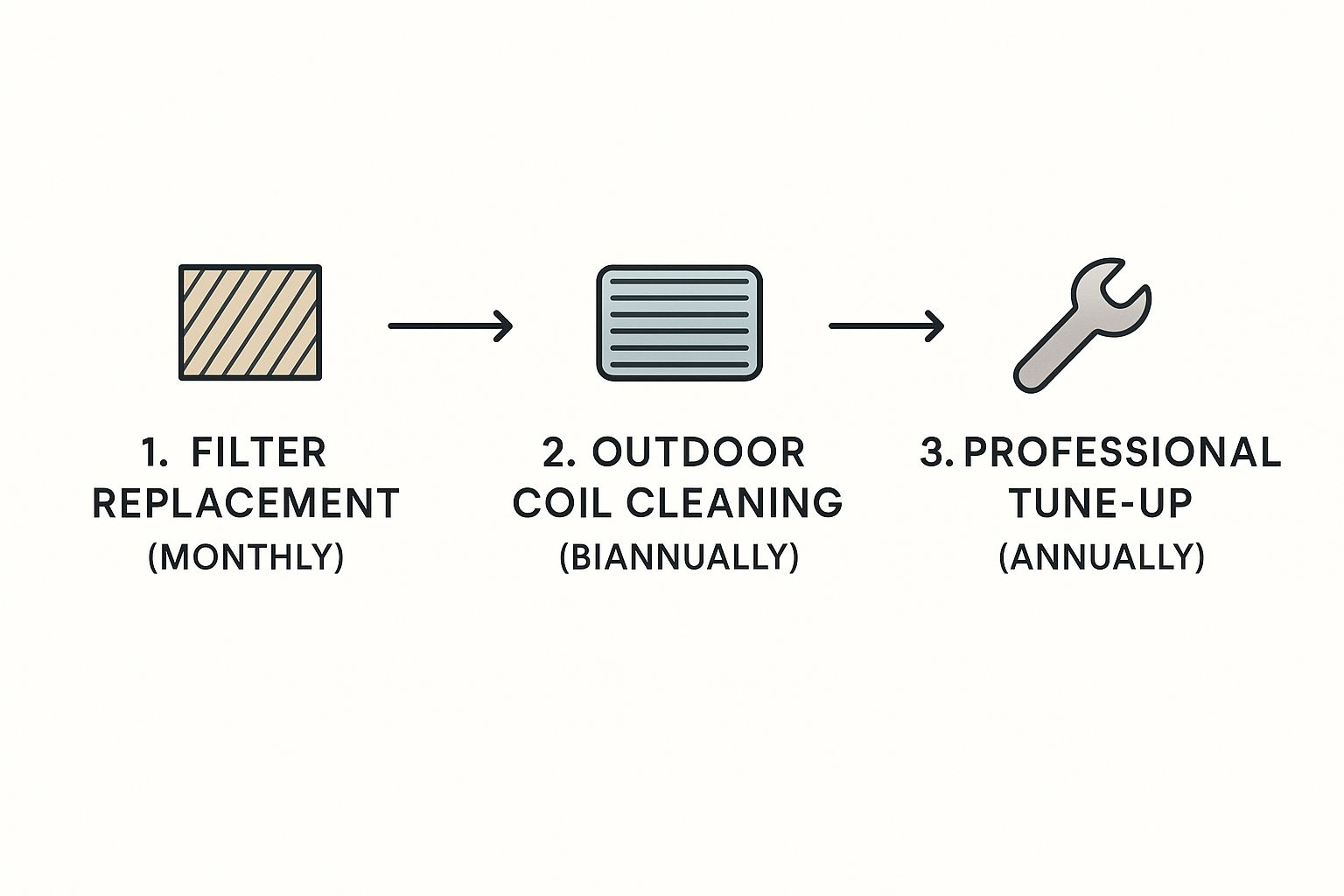 Infographic about how to maintain hvac system