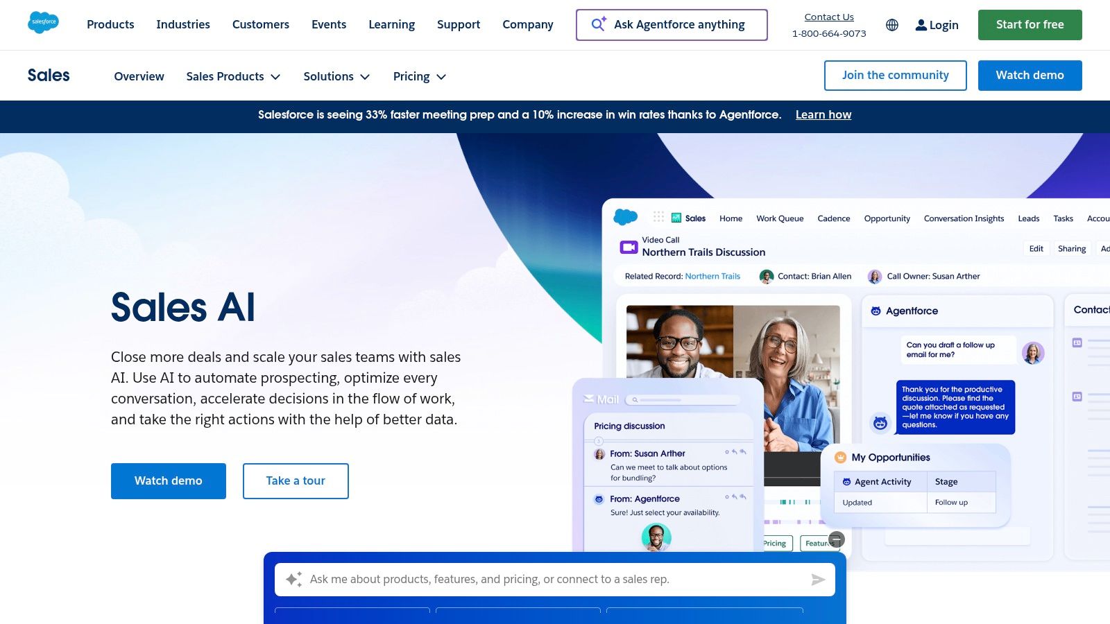 Salesforce Sales Cloud with Agentforce Einstein AI