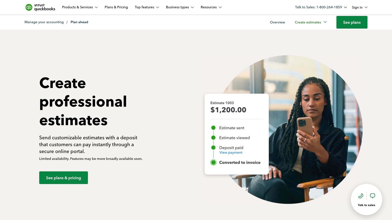 QuickBooks estimates template