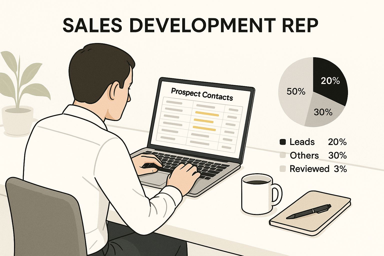 Infographic about sales development rep training