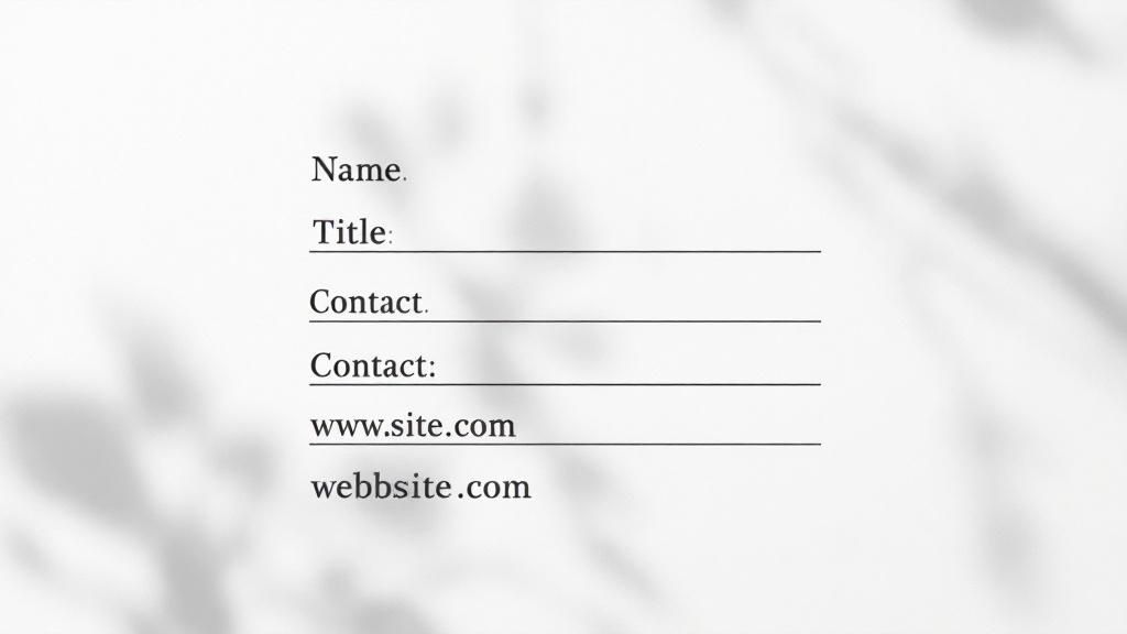 Keep It Simple and Professional