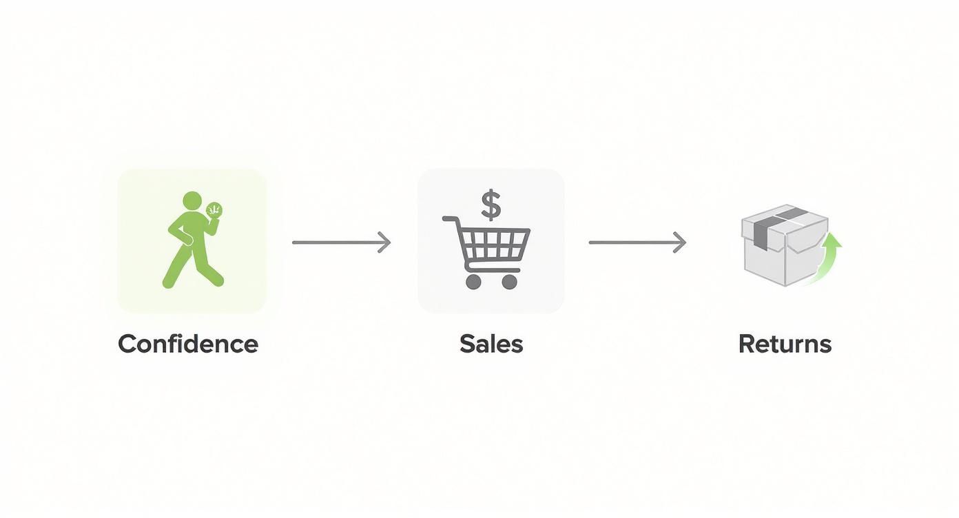 Infographic about virtual try on technology