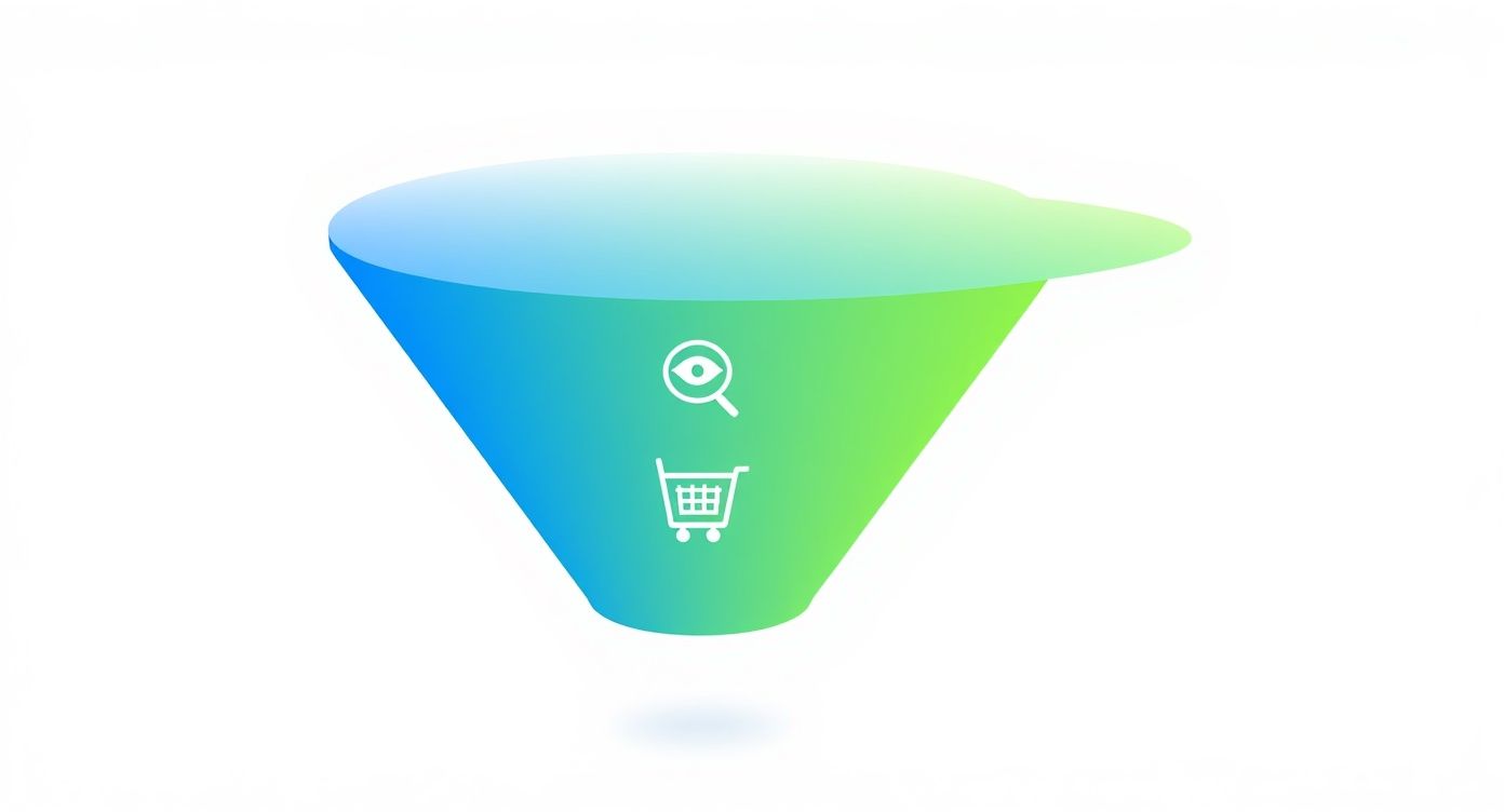 Infographic about ecommerce marketing funnel