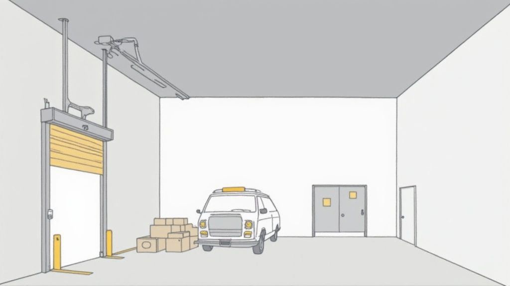 Side mount LiftMaster opener saves ceiling space