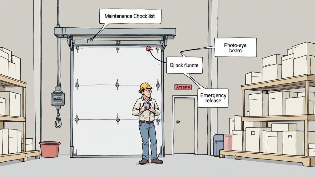 Garage door opener side mount LiftMaster maintenance
