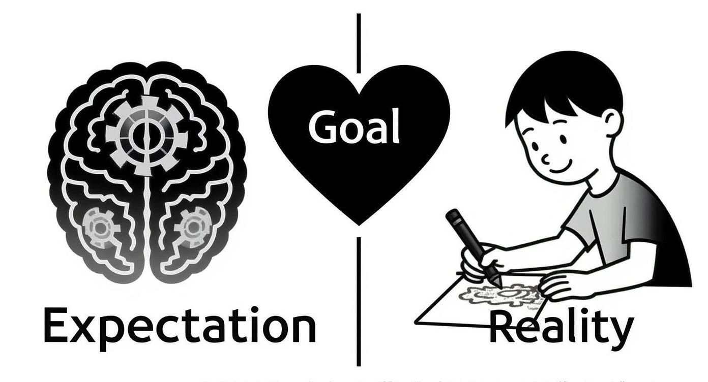 Infographic about expectations and reality