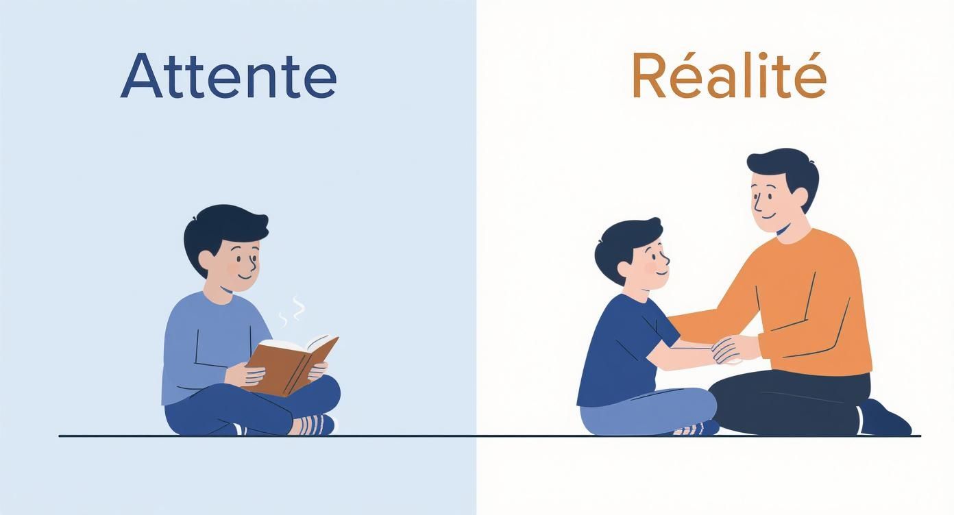 Infographic about expectation vs reality