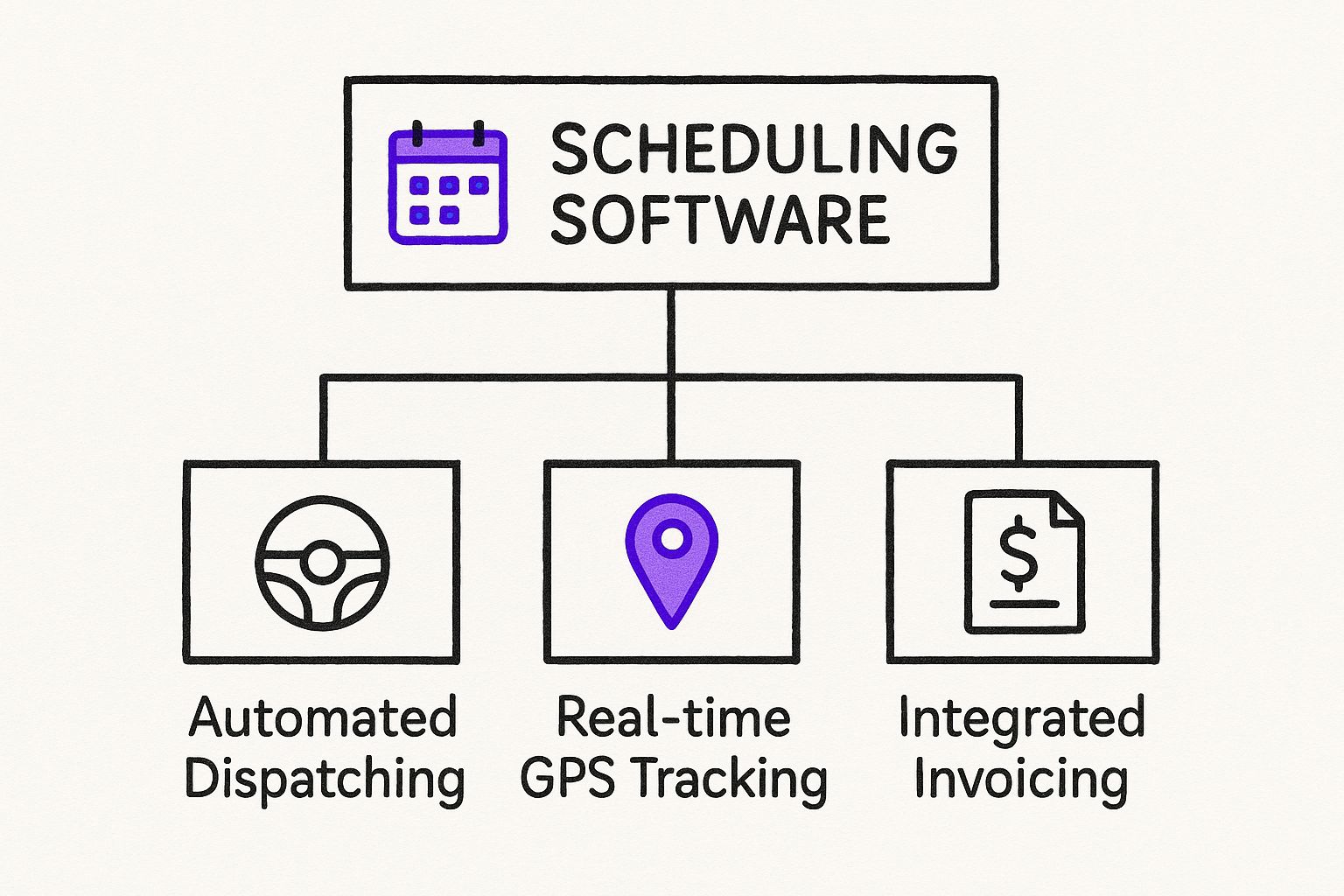 Infographic about scheduling software for service companies