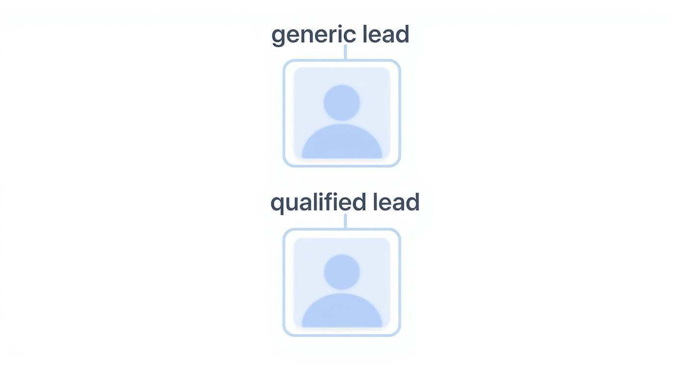 Infographic about sales lead description