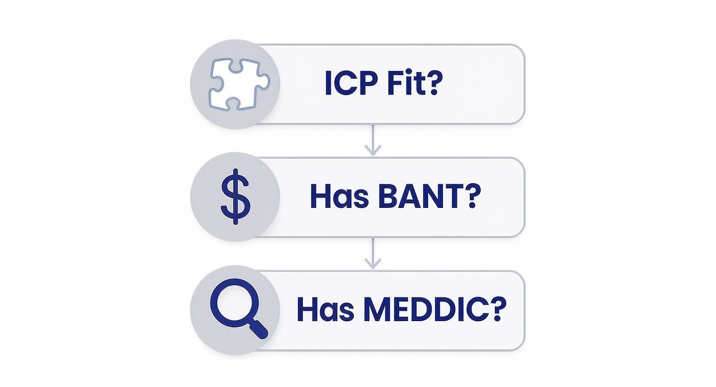 Infographic about how to qualify sales leads