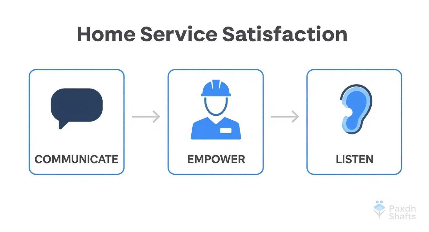 Infographic about how to improve customer satisfaction