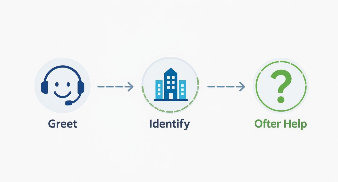 Infographic about how to answer phone professionally
