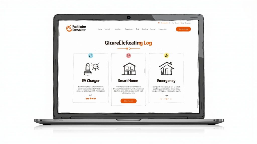 An electrician working on a circuit breaker, representing local service expertise.