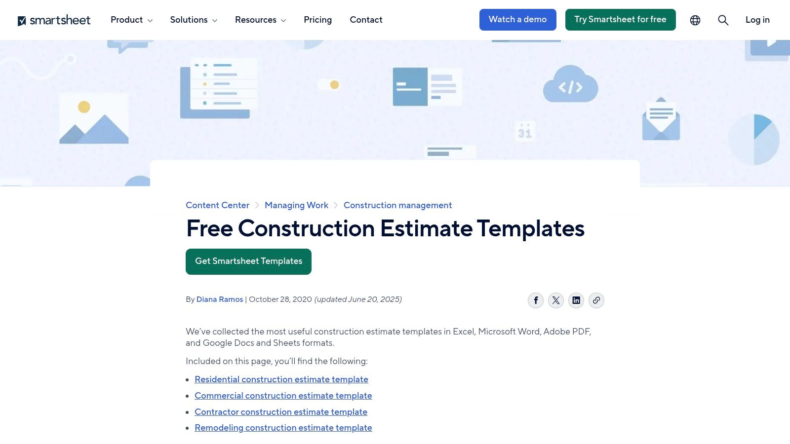 Smartsheet: The Ultimate Template Library for Every Trade